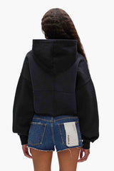 Sudadera con capucha corta con cristales PURPLE BRAND W4013