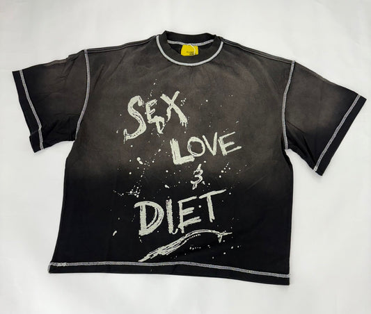 DIET STARTS MONDAY SL&D Splatter Tee-Black