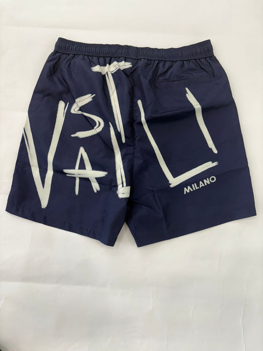 JUST CAVALLI STAMPA LOGO GRAFFIO NYLON SHORTS