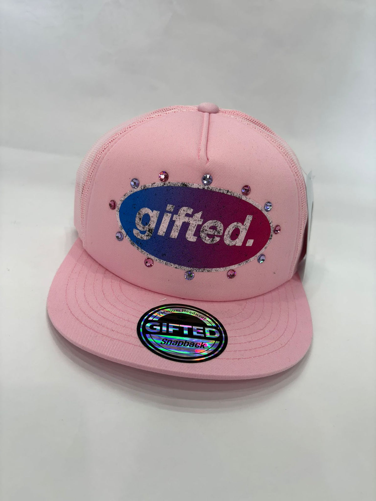 EVERYONE IS GIFTED Rhinestone Hat (Pink) - Gravity NYC