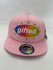 EVERYONE IS GIFTED Rhinestone Hat (Pink) - Gravity NYC