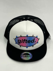 EVERYONE IS GIFTED Rhinestone Hat (Black/White) - Gravity NYC