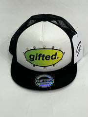 EVERYONE IS GIFTED Rhinestone Hat (Black/White) - Gravity NYC
