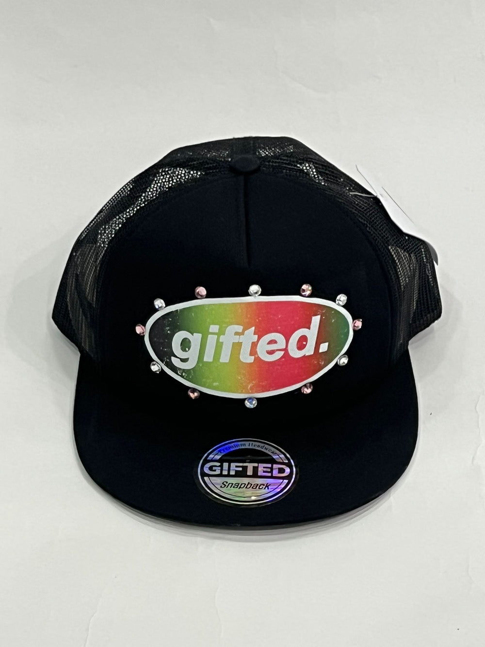 EVERYONE IS GIFTED Rhinestone Hat (Black) - Gravity NYC
