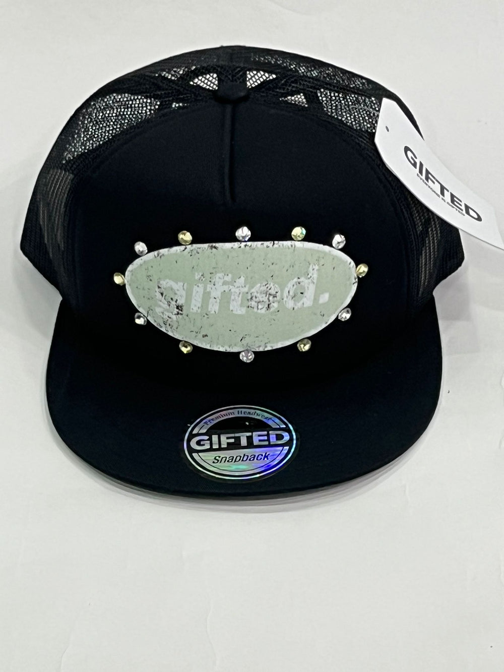 EVERYONE IS GIFTED Rhinestone Hat (Black) - Gravity NYC