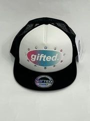 EVERYONE IS GIFTED Rhinestone Hat (Black/White) - Gravity NYC