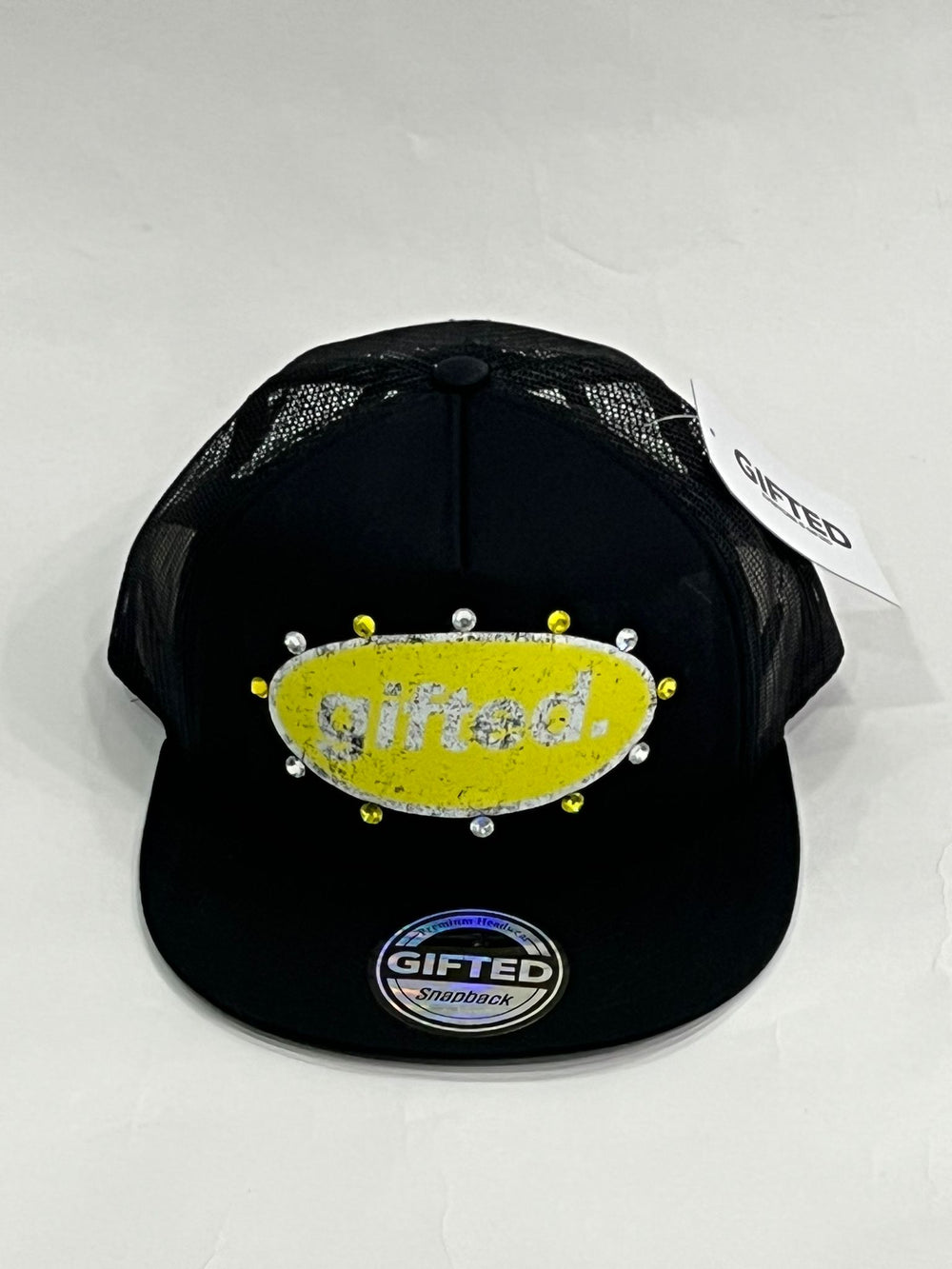 EVERYONE IS GIFTED Rhinestone Hat (Black) - Gravity NYC