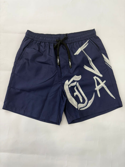 JUST CAVALLI STAMPA LOGO GRAFFIO NYLON SHORTS