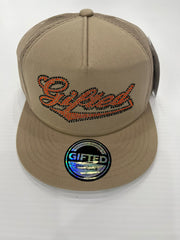 EVERYONE IS GIFTED Script Hat (Beige) - Gravity NYC