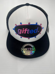 EVERYONE IS GIFTED Rhinestone Hat (Black/White) - Gravity NYC
