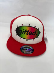 EVERYONE IS GIFTED Rhinestone Hat (Red/White) - Gravity NYC