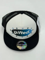 EVERYONE IS GIFTED Rhinestone Hat (Black/White) - Gravity NYC