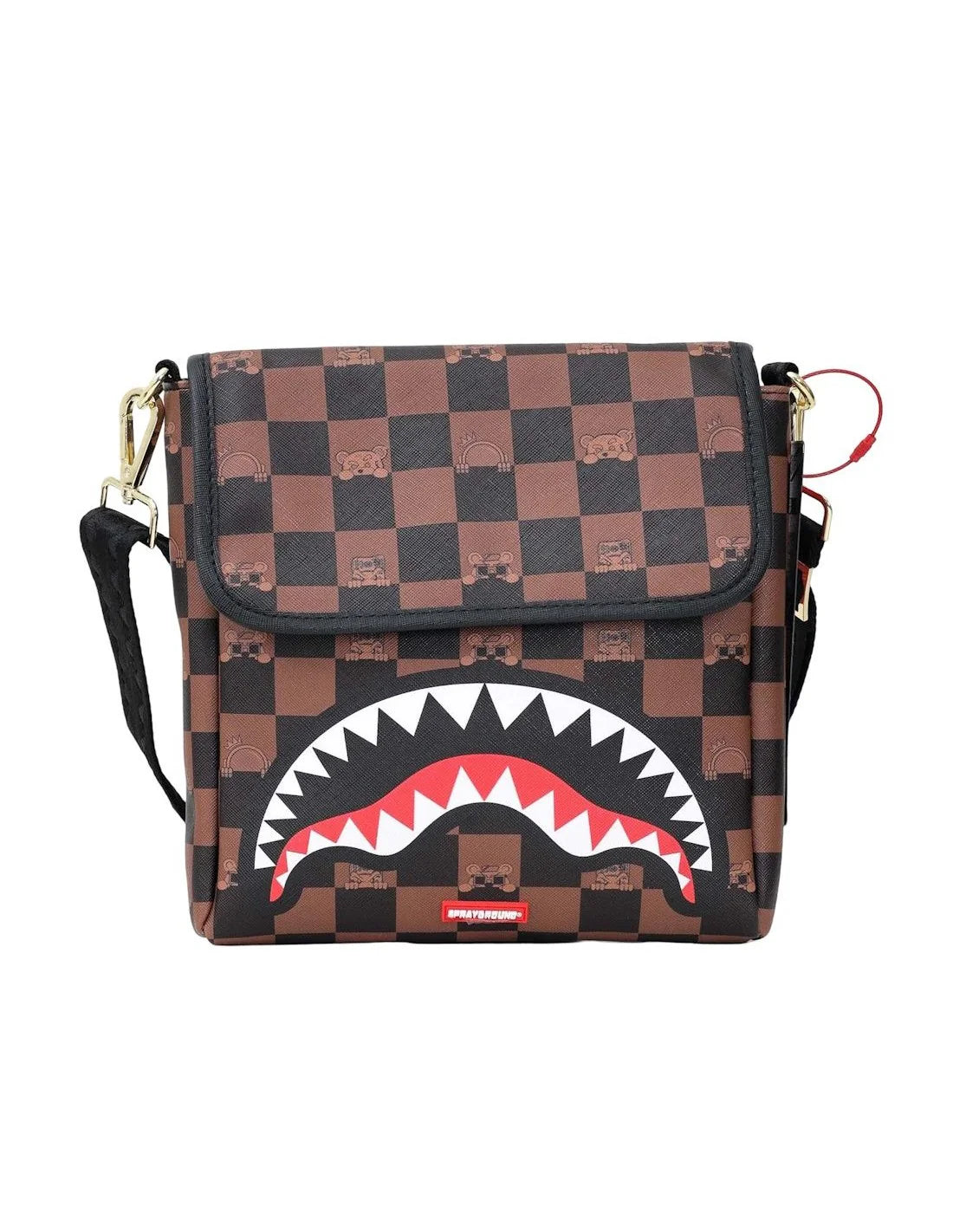 SPRAYGROUND Peeking Character Check Messenger Sling B7505