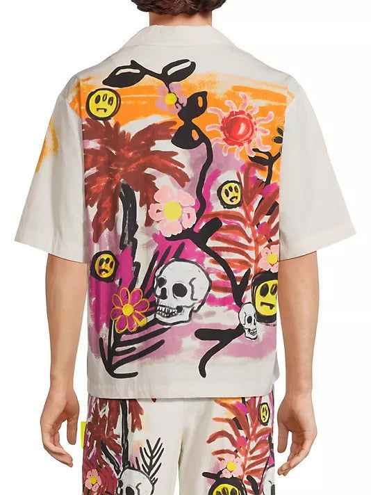 BARROW Short Sleeve Poplin Shirt with Multicolor Print Secondary image
