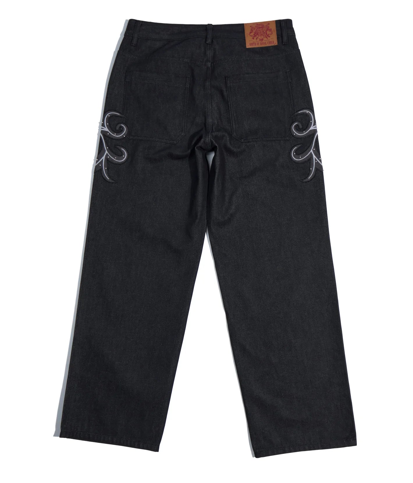 BIRTH OF ROYAL CHILD Leather Patch Vine Jeans Secondary image