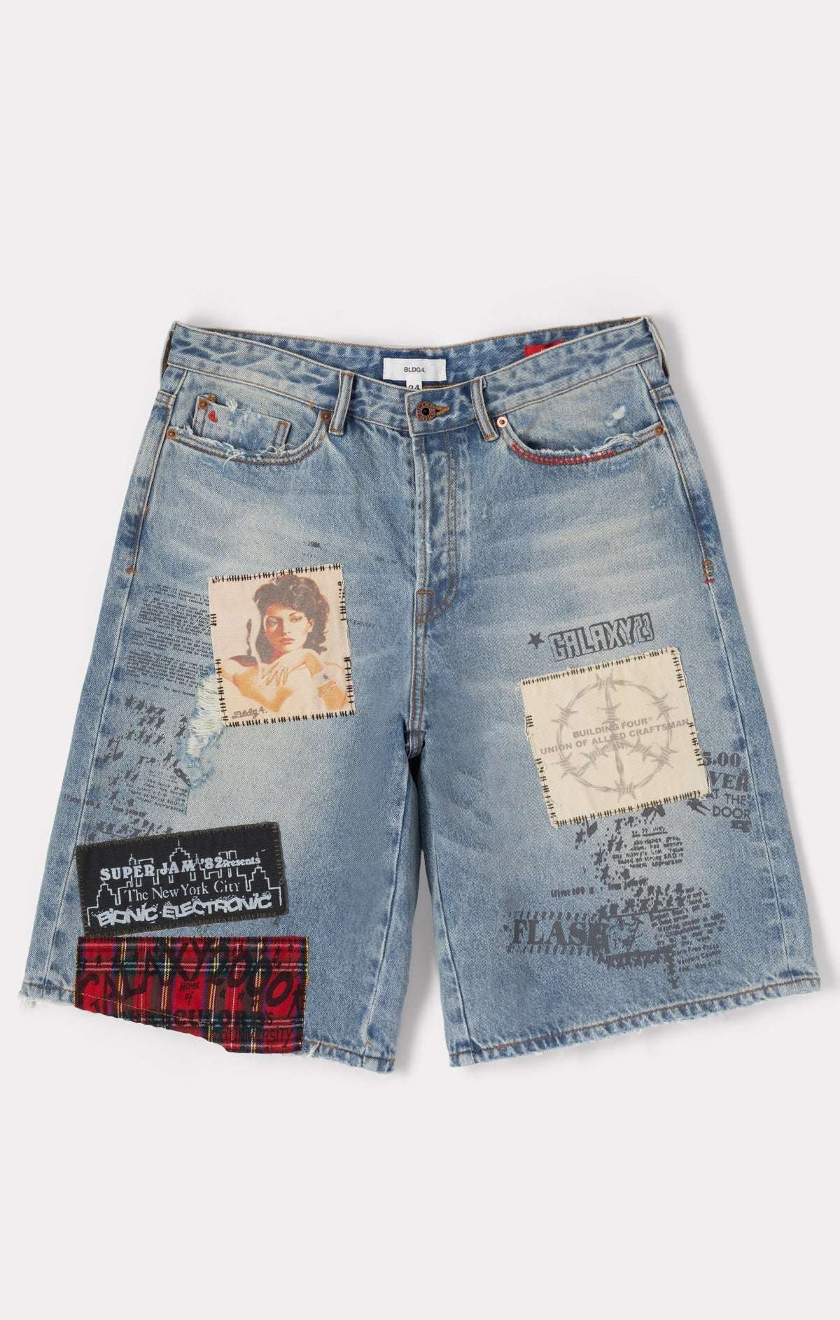 BLDG4-Men's Jean Shorts and Denim Shorts Imagen principal del producto