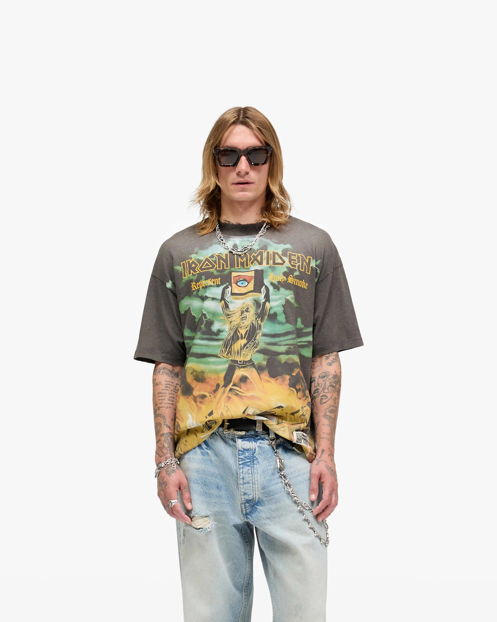 REPRESENT X Iron Maiden Holy Smoke T-Shirt - Gravity NYC