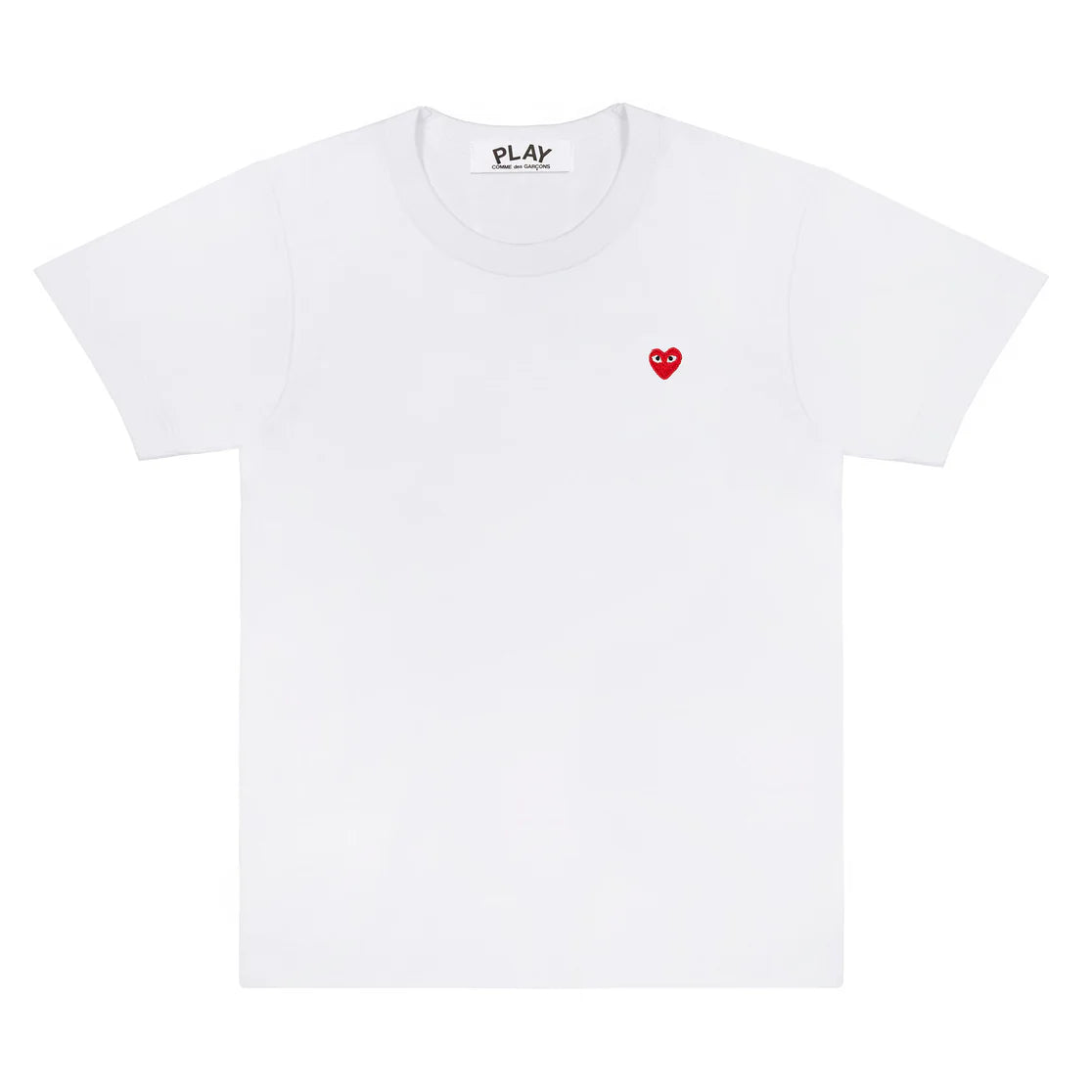 COMME DES GARCONS Camiseta roja con corazón bordado Imagen secundaria del producto
