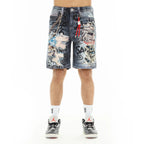 CULT OF INDIVIDUALITY-Men's Jean Shorts and Denim Shorts