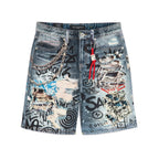 CULT OF INDIVIDUALITY-Men's Jean Shorts and Denim Shorts