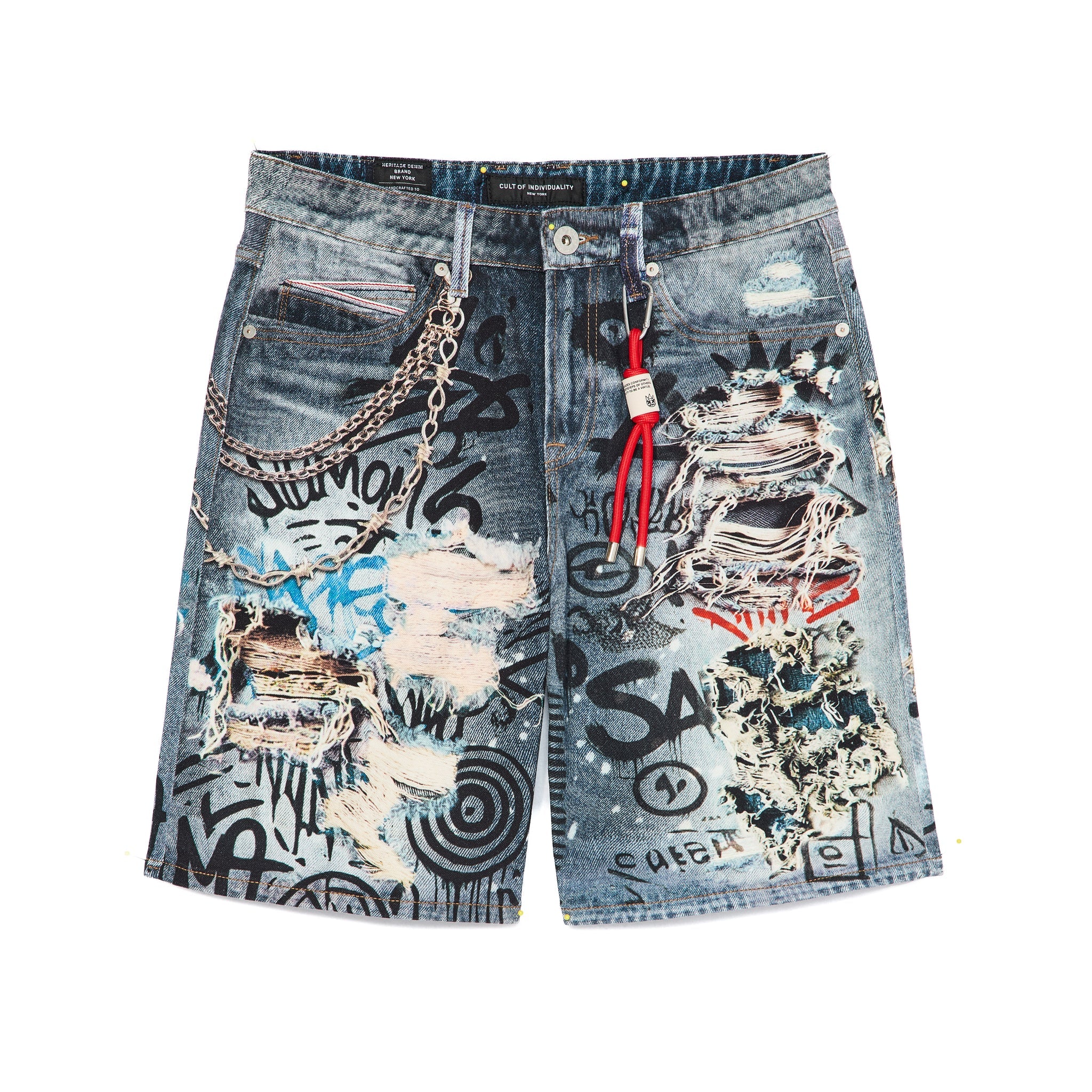 CULT OF INDIVIDUALITY-Men's Jean Shorts and Denim Shorts