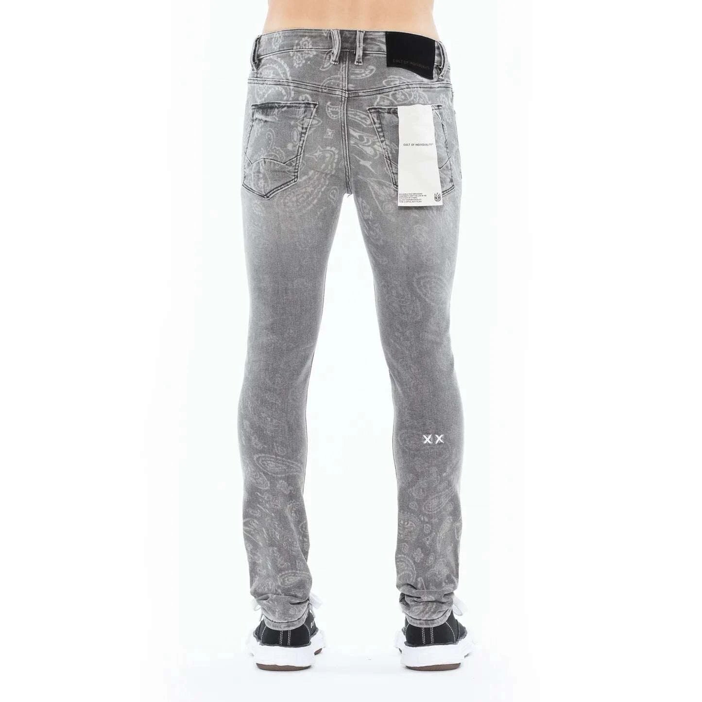CULT OF INDIVIDUALITY Punk Super Skinny 601 Jeans in Paisley Secondary image