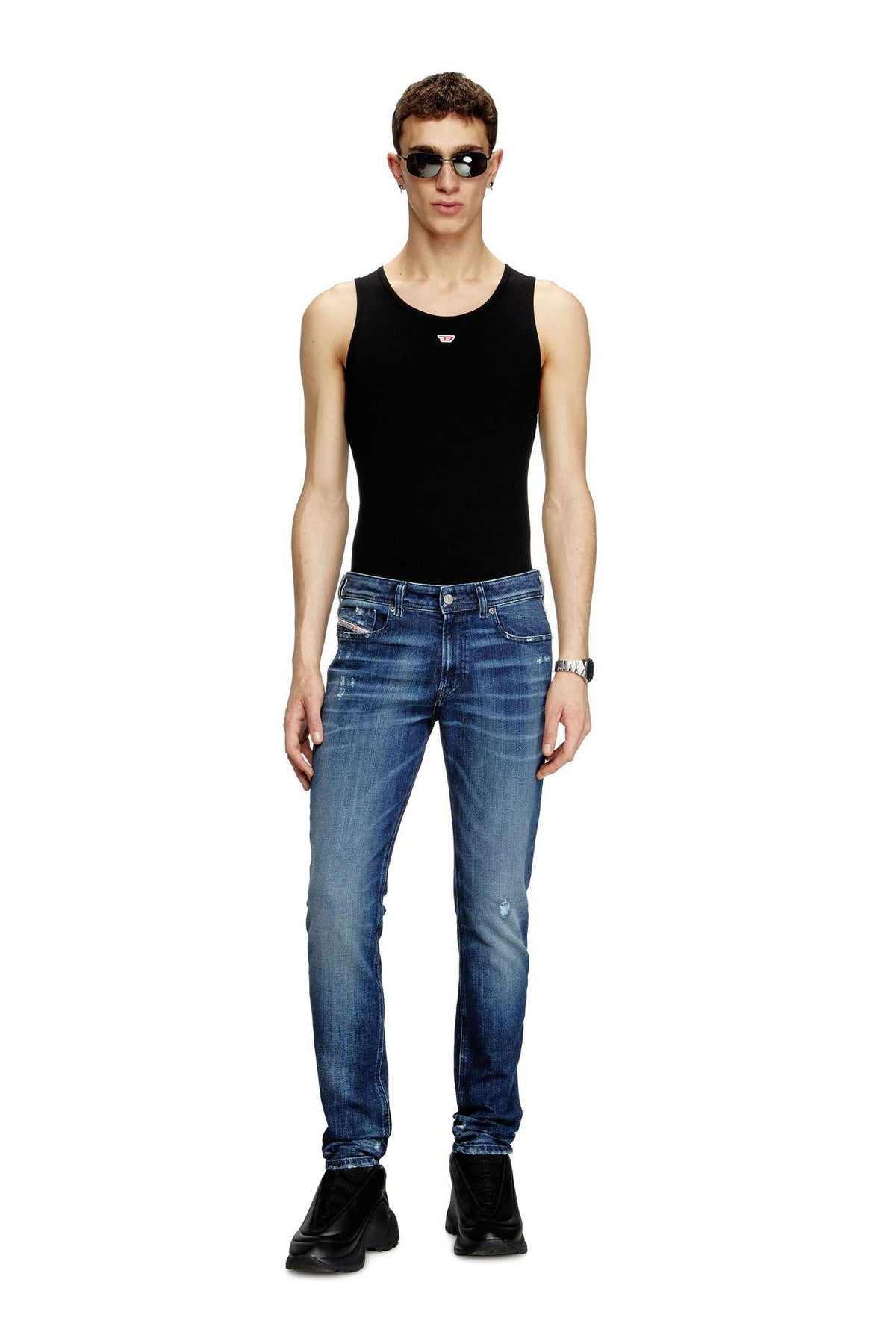 DIESEL-Men's Skinny Fit Jeans and Denim