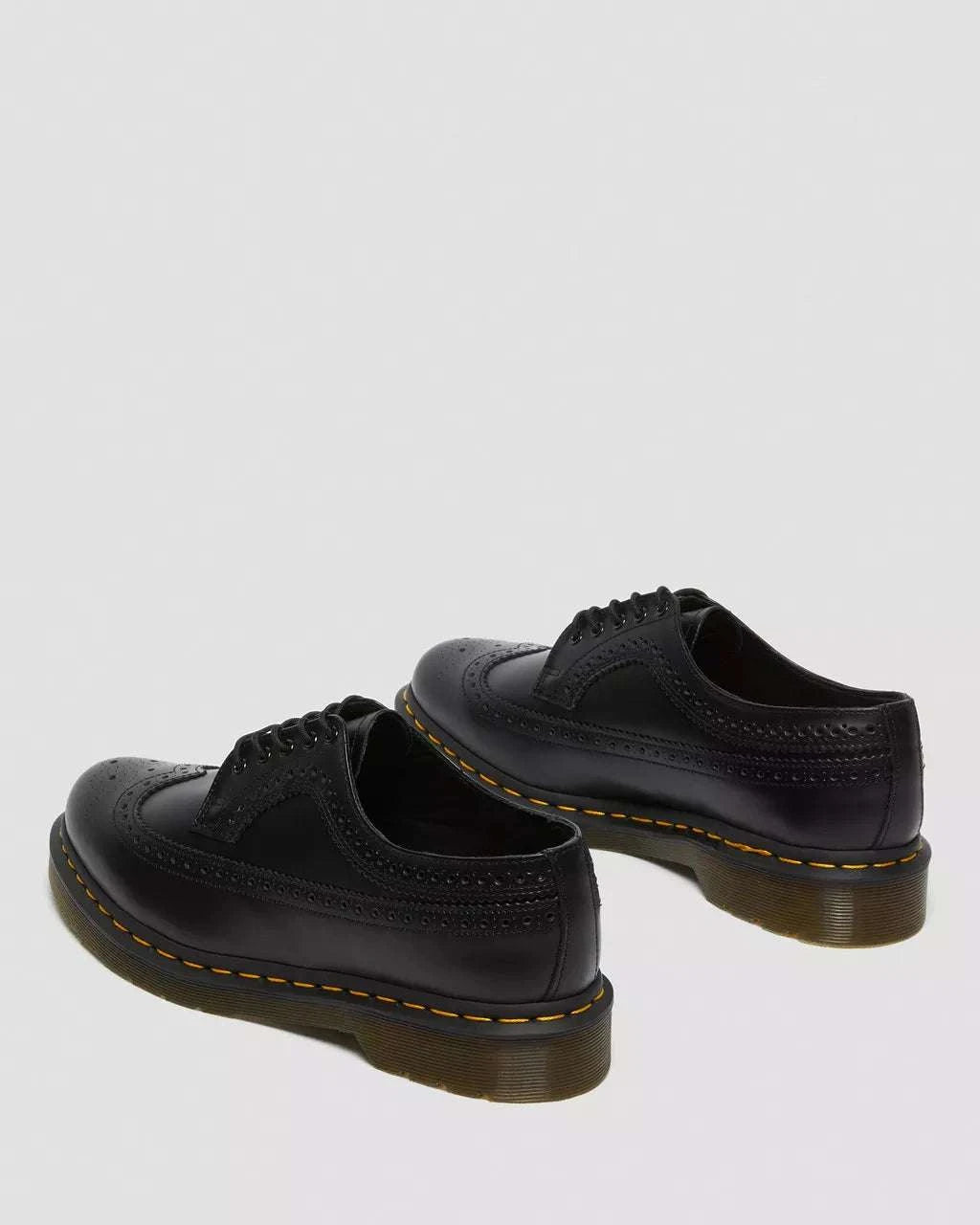 DR. MARTENS 3989 Yellow Stitch Smooth Leather Brogue Shoes Secondary image