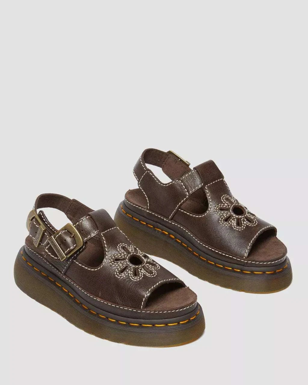 DR. MARTENS Dunnet Flower Full Grain Leather Sandals Secondary image