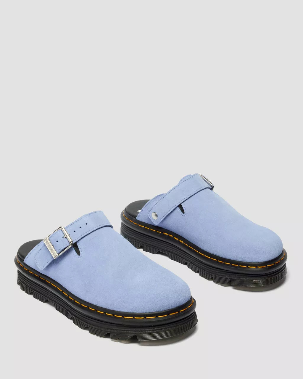 Mules con plataforma y tiras en el talón de ante Dr. Martens Zebzag Imagen secundaria del producto