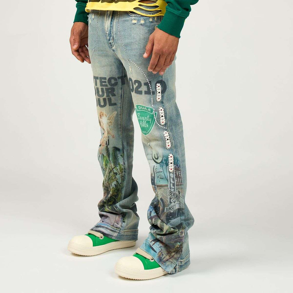 DUAA-Men's Flared and Bootcut Jeans and Denim