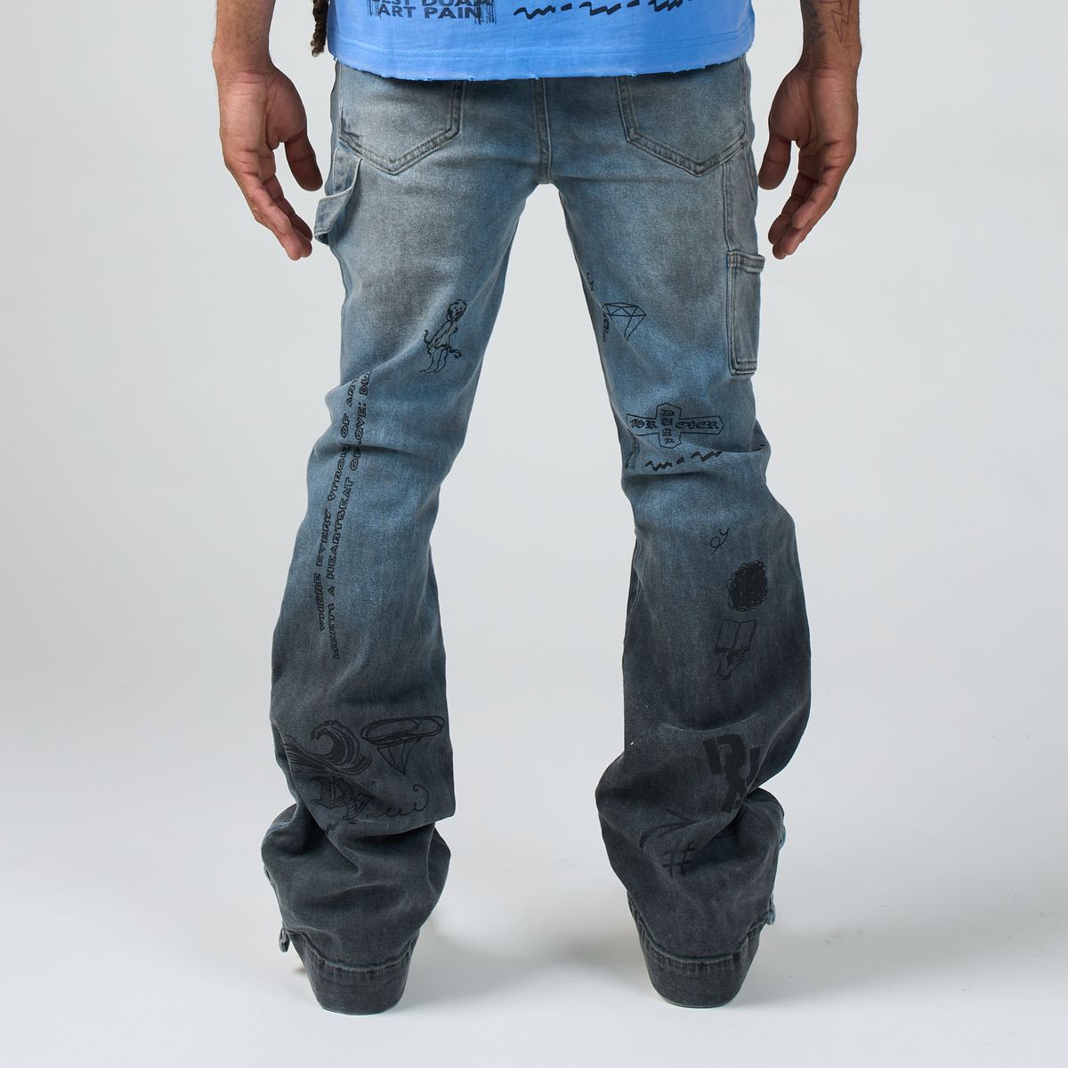 DUAA-Men's Flared and Bootcut Jeans and Denim