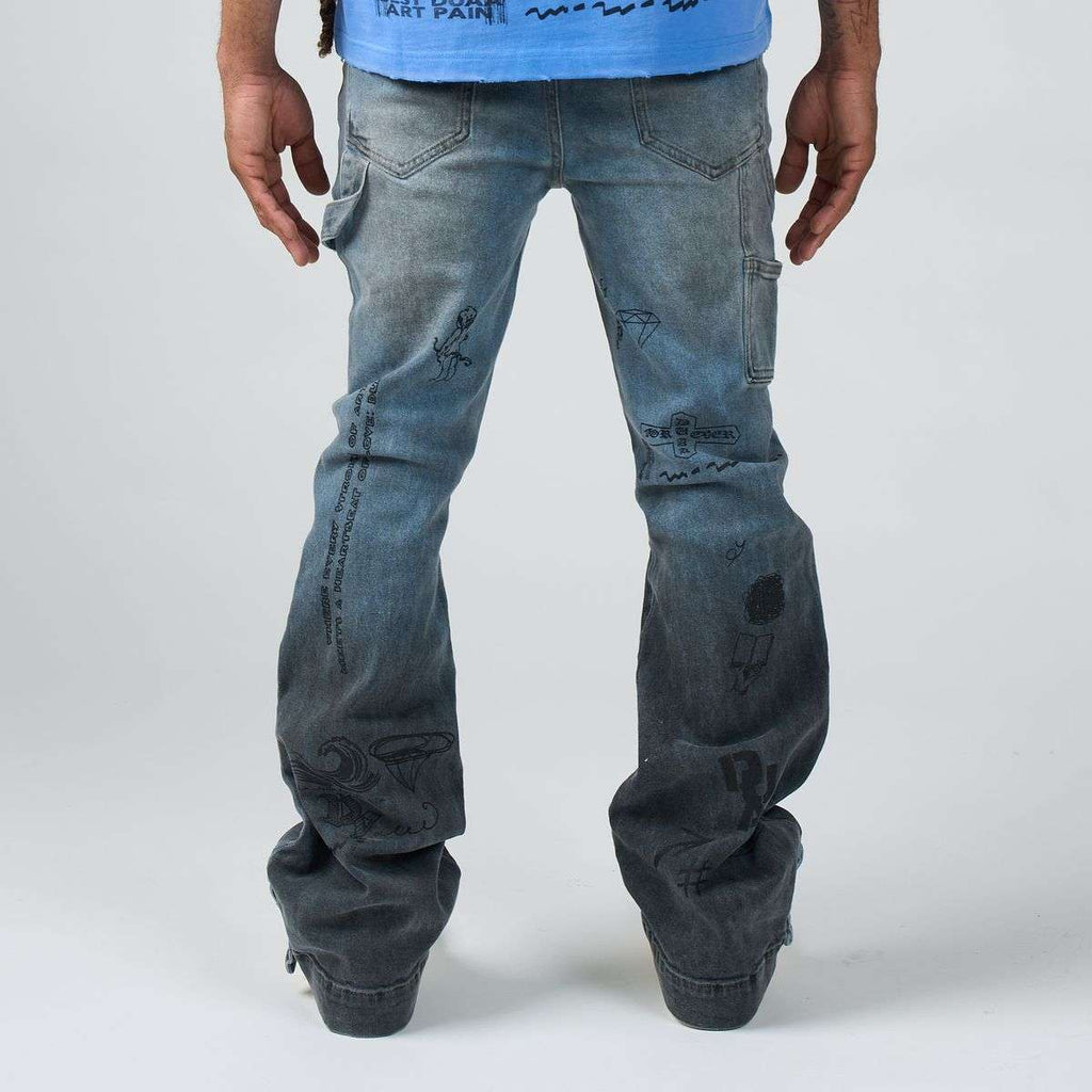 DUAA-Men's Flared and Bootcut Jeans and Denim