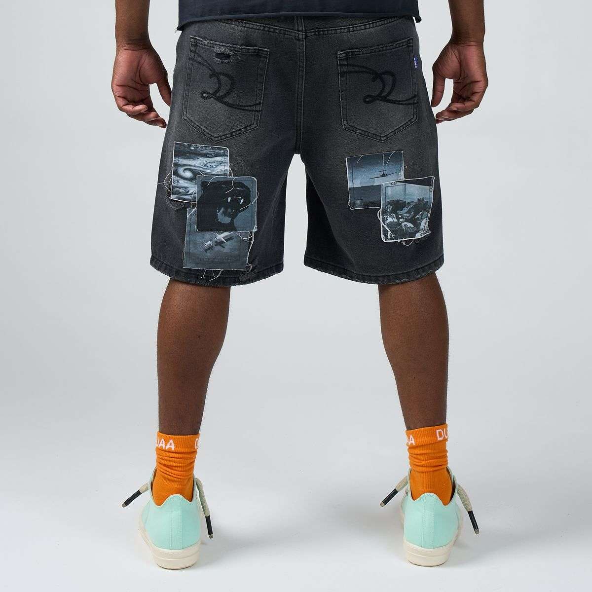 Pantalones cortos azules de la película DUAA Imagen secundaria del producto