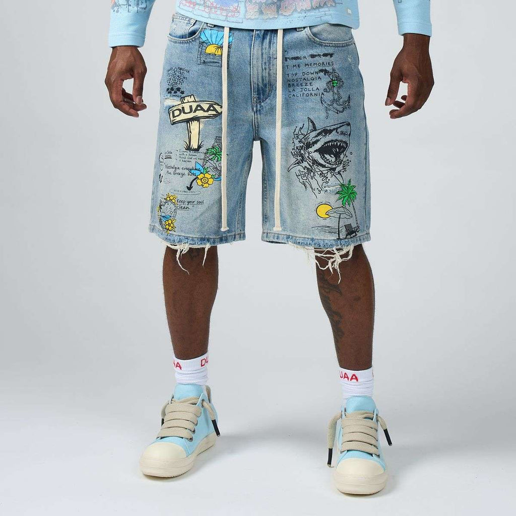 DUAA-Men's Jean Shorts and Denim Shorts