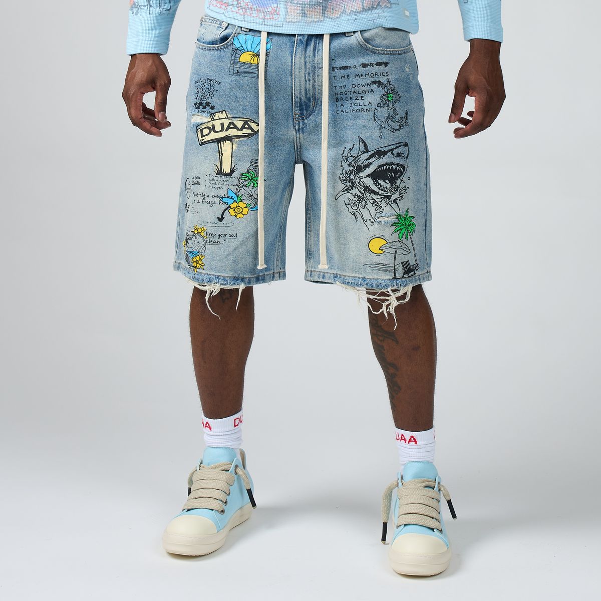DUAA-Men's Jean Shorts and Denim Shorts