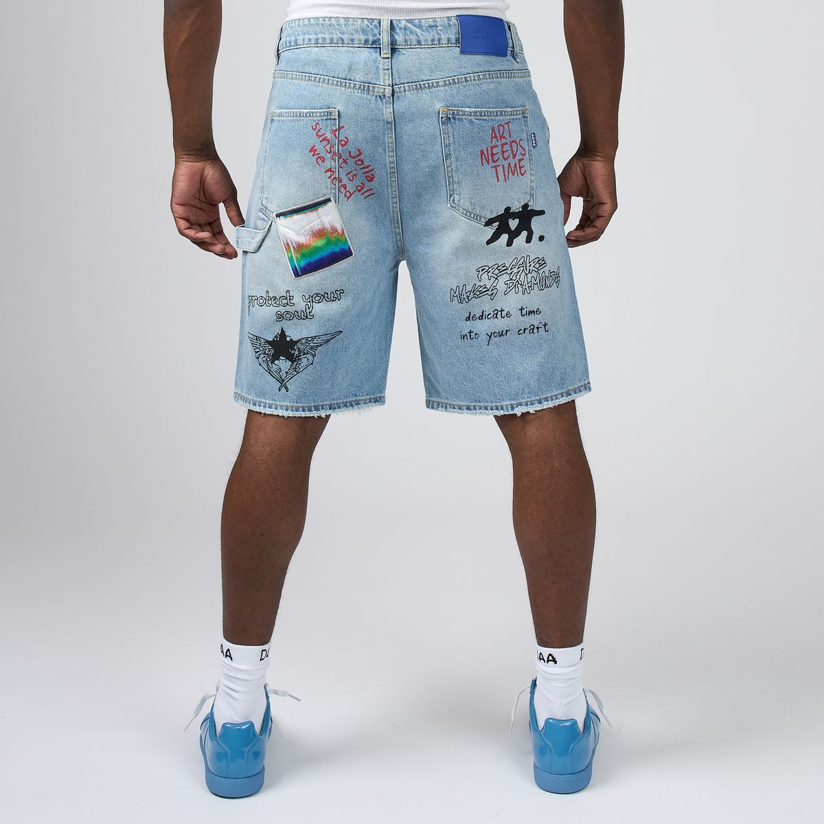 DUAA Teleport Blue Shorts Secondary image