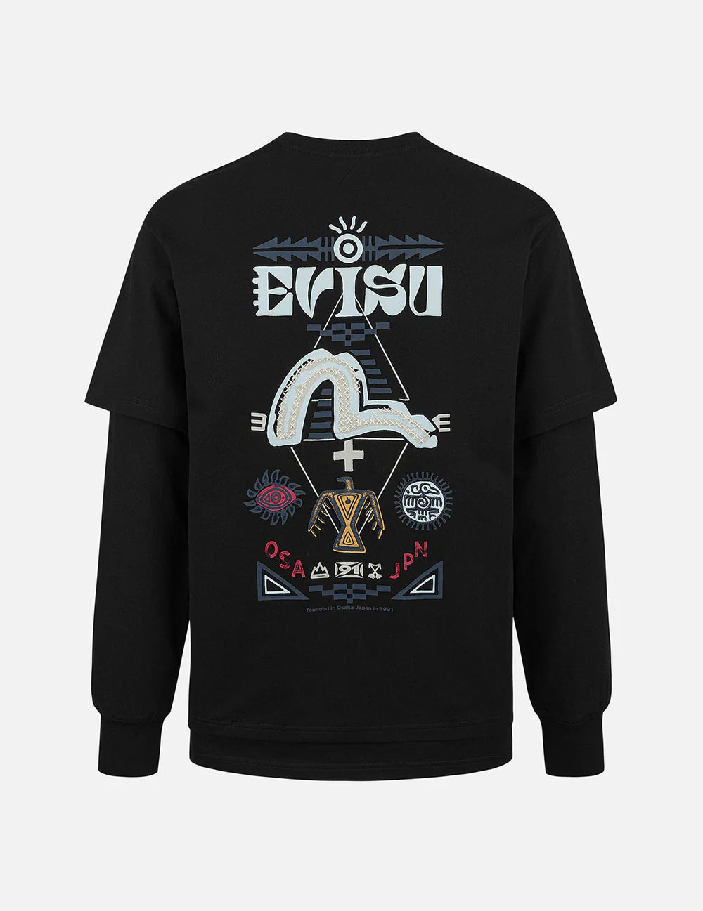 EVISU-Men's Long-Sleeve T-Shirts and Tees