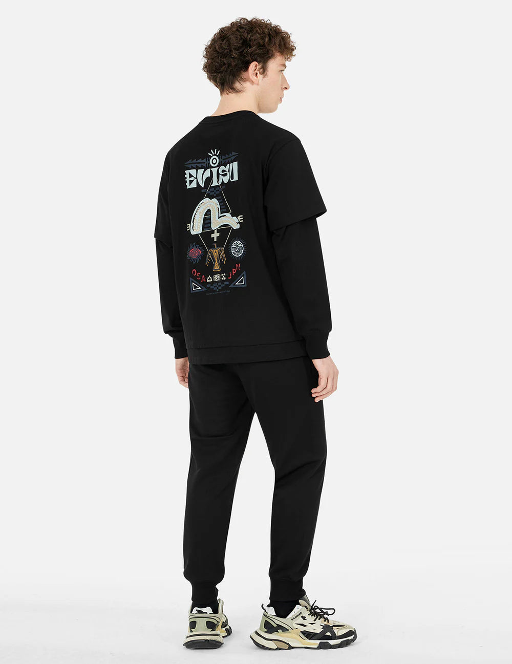 EVISU-Men's Long-Sleeve T-Shirts and Tees