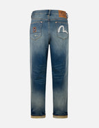 EVISU-Men's Baggy Fit Jeans and Denim