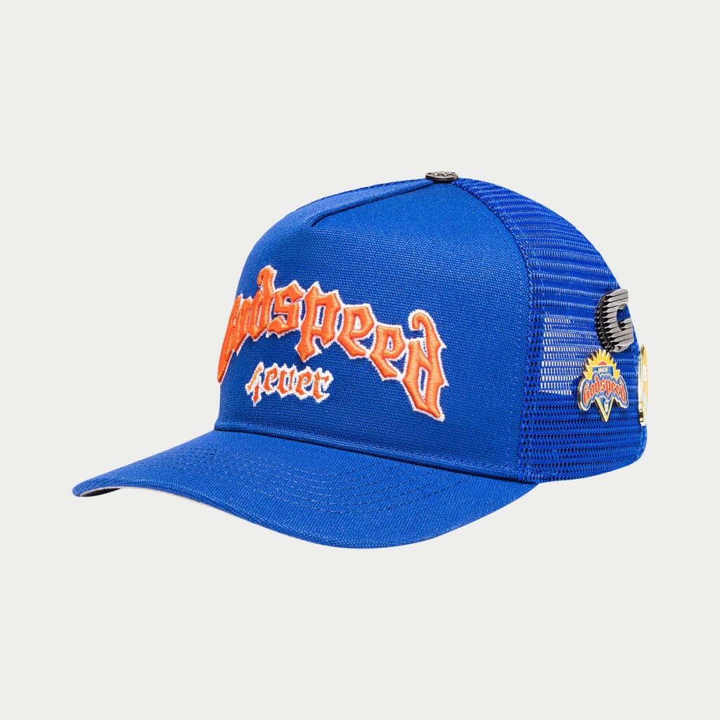 GodSpeed Forever Trucker Hat (Blue/Orange)