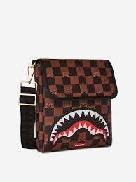 SPRAYGROUND Peeking Character Check Messenger Sling B7505 - Gravity NYC