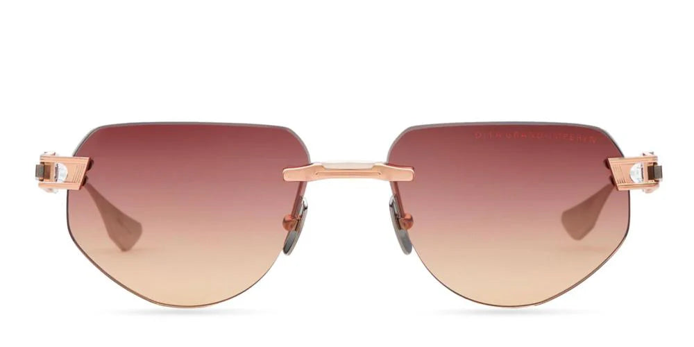 DITA Grand Imperyn Rose Gold - Silver w/ Saturn Sunset Unisex Sunglasses - Gravity NYC