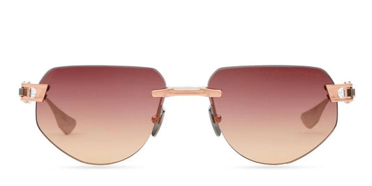 DITA Grand Imperyn Rose Gold - Silver w/ Saturn Sunset Unisex Sunglasses - Gravity NYC