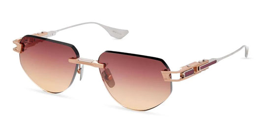 DITA Grand Imperyn Rose Gold - Silver w/ Saturn Sunset Unisex Sunglasses - Gravity NYC