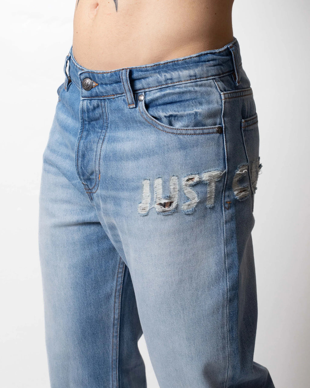 JUST CAVALLI-Men's Baggy Fit Jeans and Denim