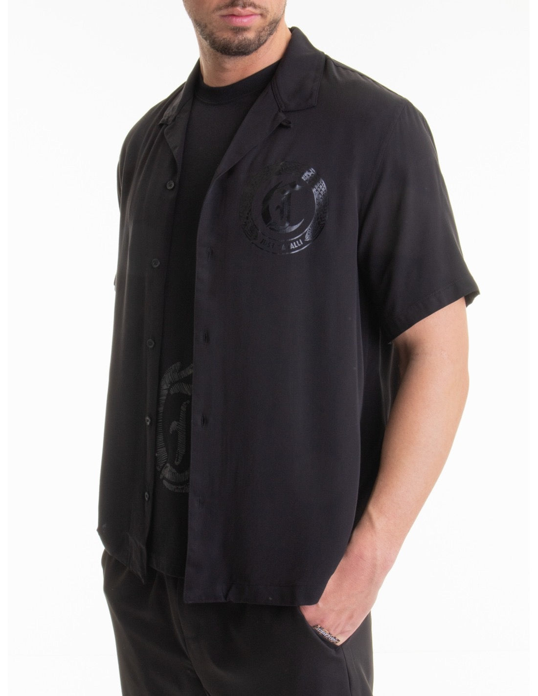 JUST CAVALLI-Men's Button-Up and Polo Shirts