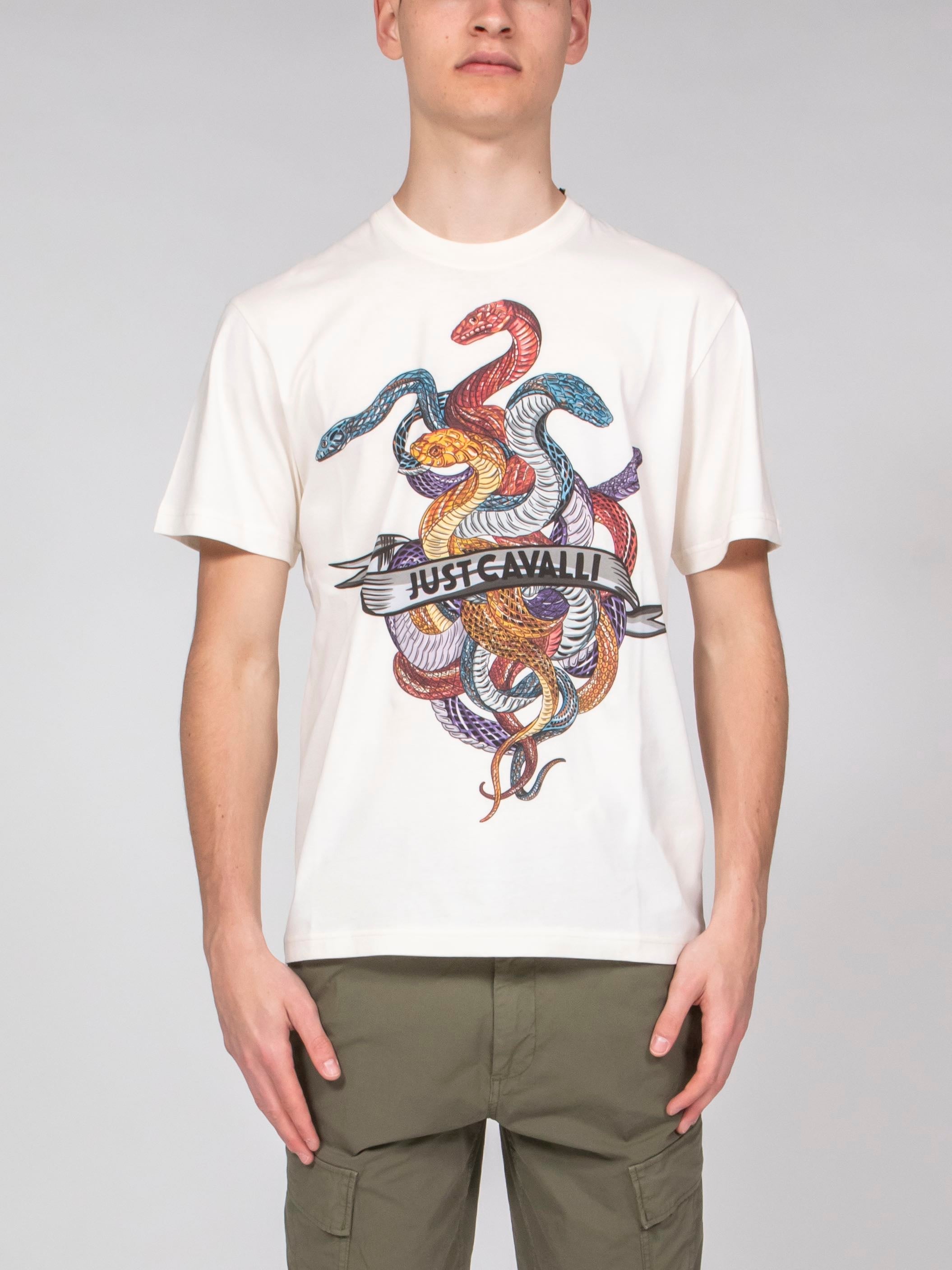 Camiseta con corazón de serpiente de JUST CAVALLI Imagen secundaria del producto