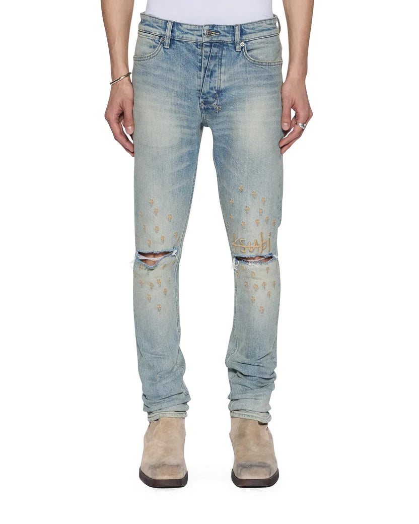 KSUBI-Men's Skinny Fit Jeans and Denim