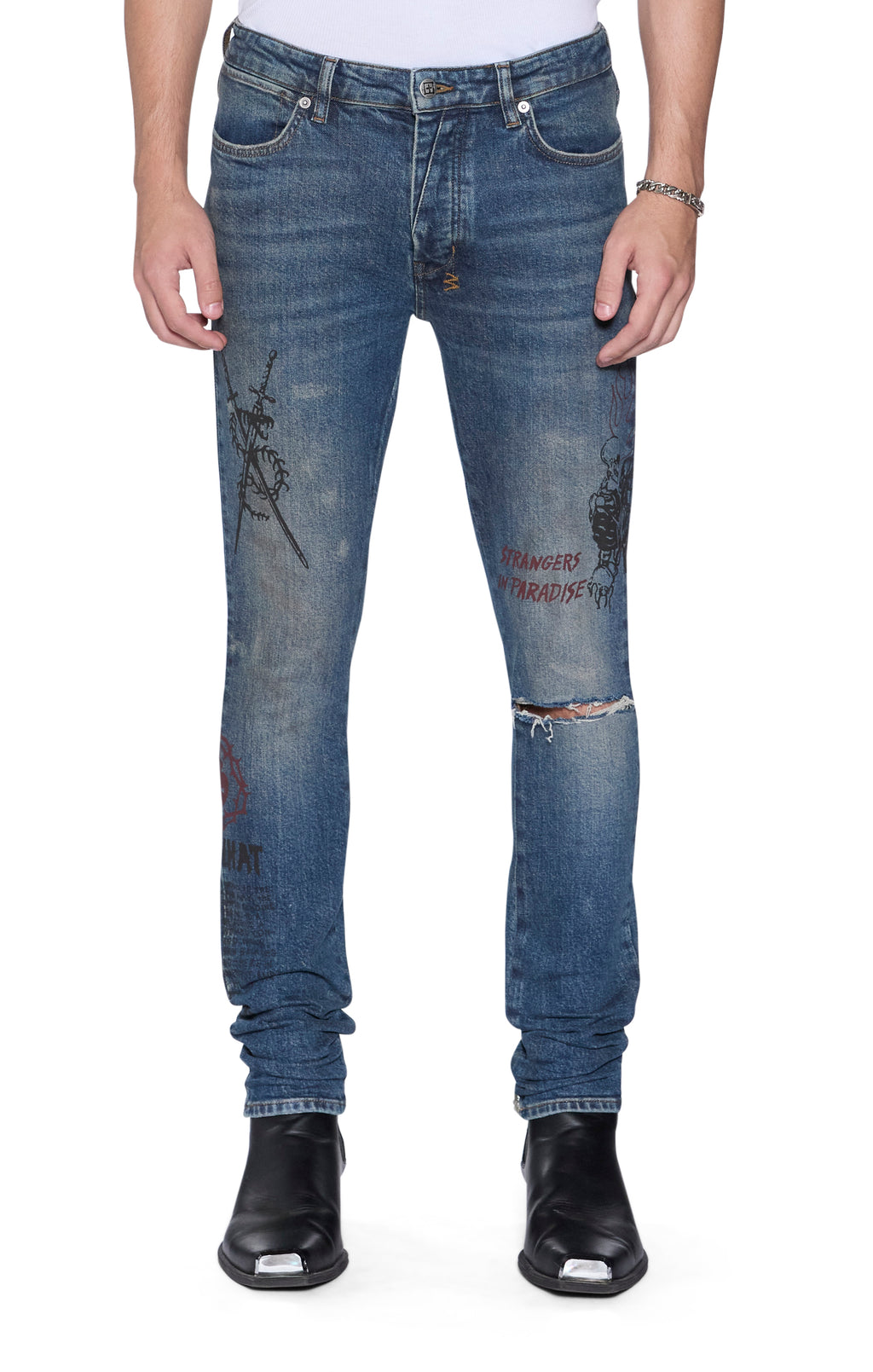 KSUBI-Men's Skinny Fit Jeans and Denim